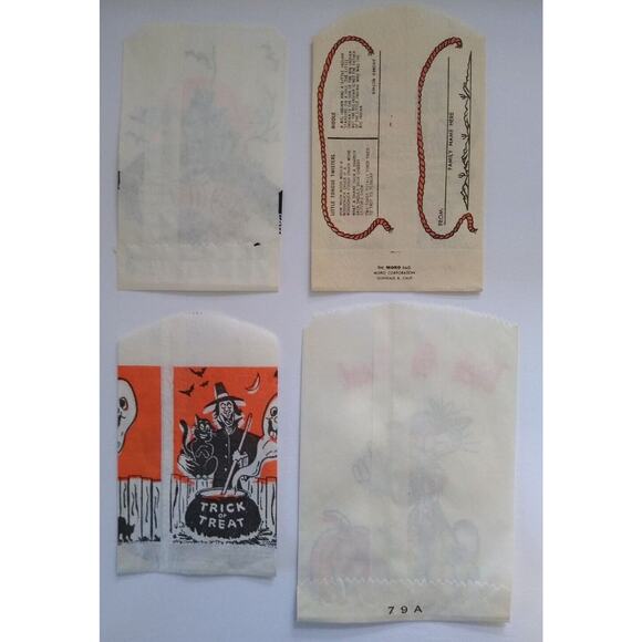 Halloween Candy Treat Bags Witch Black Cats Ghosts Pumpkinhead Cowboy Spooks - Picture 4 of 4